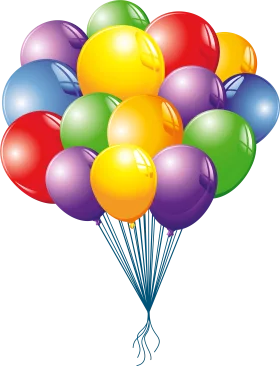 Colorful Party Celebration Balloons Festive Clipart Design Bundle