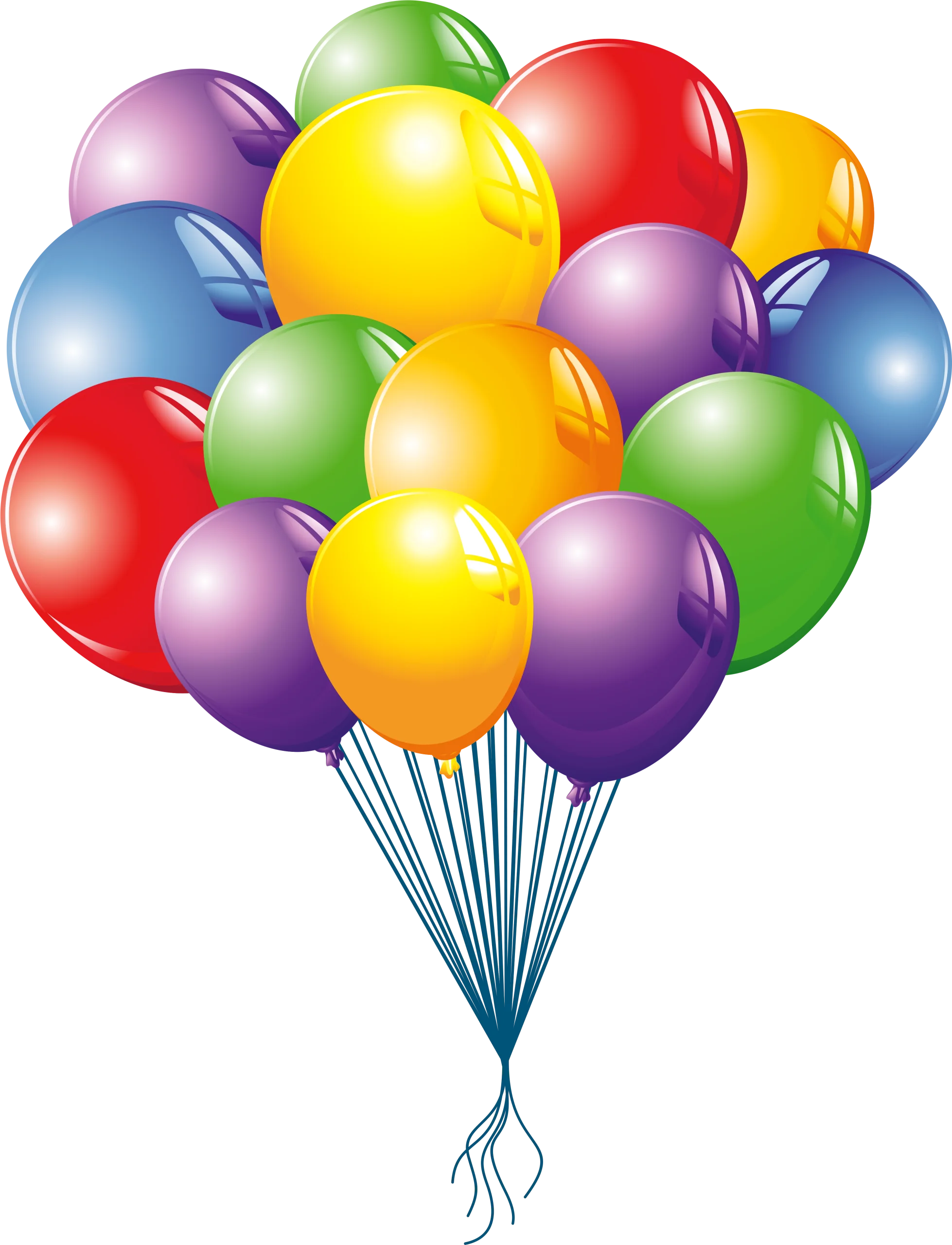 Colorful Party Celebration Balloons Festive Clipart Design Bundle