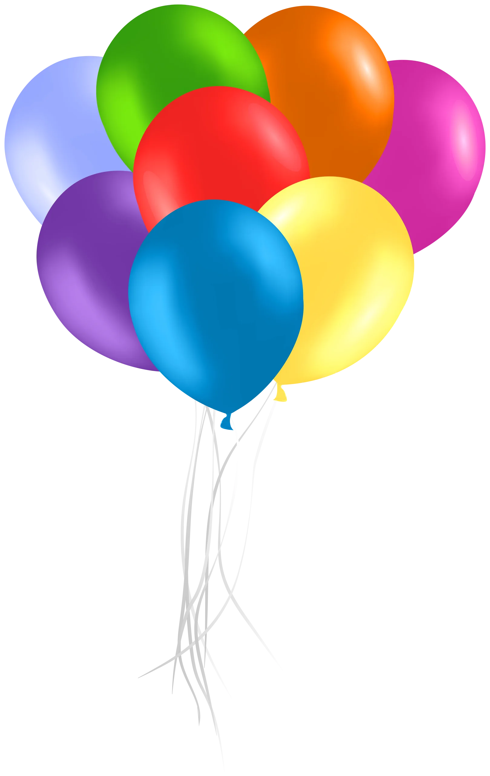 Festive Collection of Colorful Party Balloons Clipart - Celebration Joy Graphic