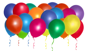 Festive Party Celebration Balloons Clipart Collection of Colorful Joy