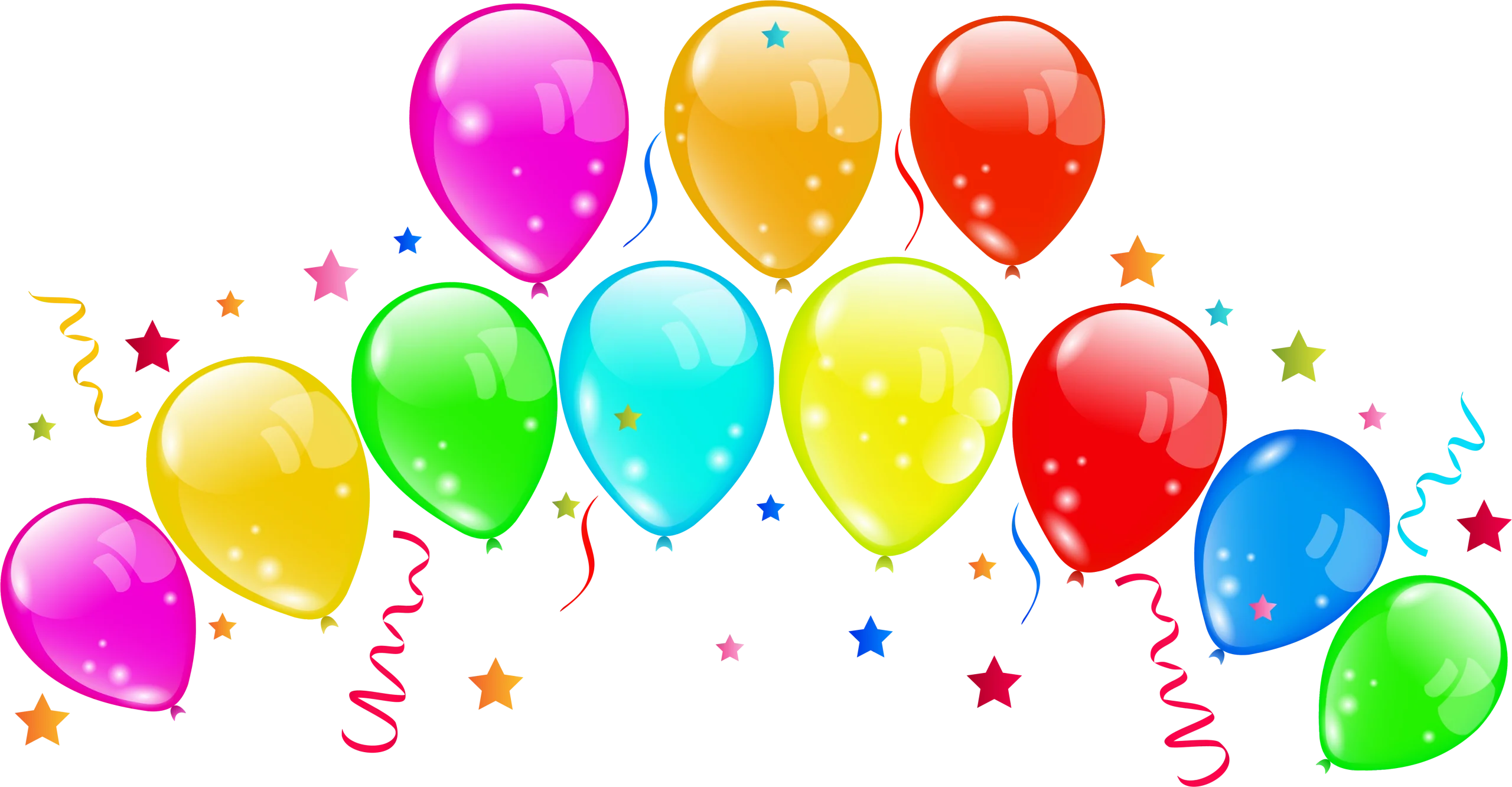 Festive Party Celebration Colorful Balloon Clipart Explosion of Joy