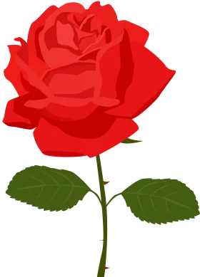Elegant Crimson Rose Clipart: A Timeless Symbol of Passion and Beauty