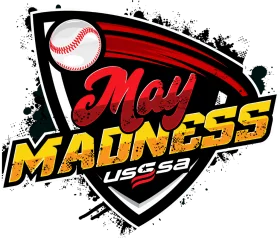 Exciting May Madness USSSA Baseball Tournament Clipart Design with Dynamic Shield