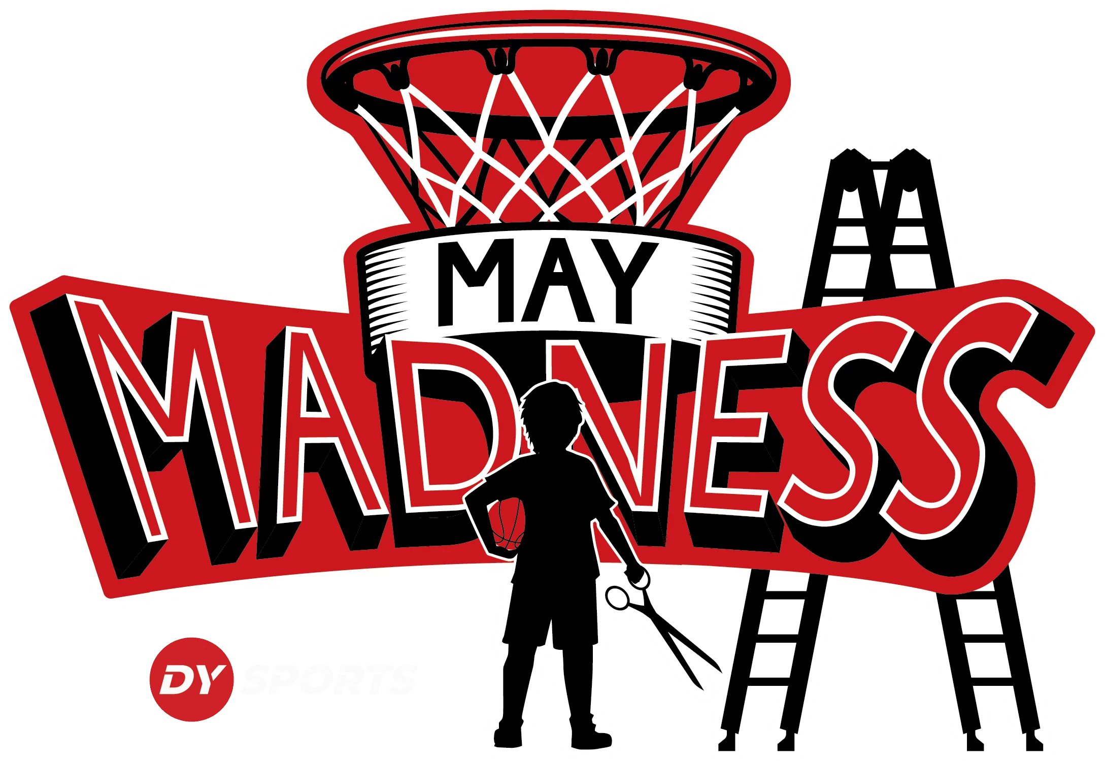May Madness Basketball Tournament Graphic Design Clipart Illustration