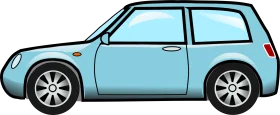 Sleek Sky-Blue Compact SUV Clipart Illustration with Modern Design