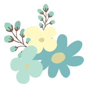Soft Pastel Blooming Flowers Clipart Collection with Delicate Branch Accents