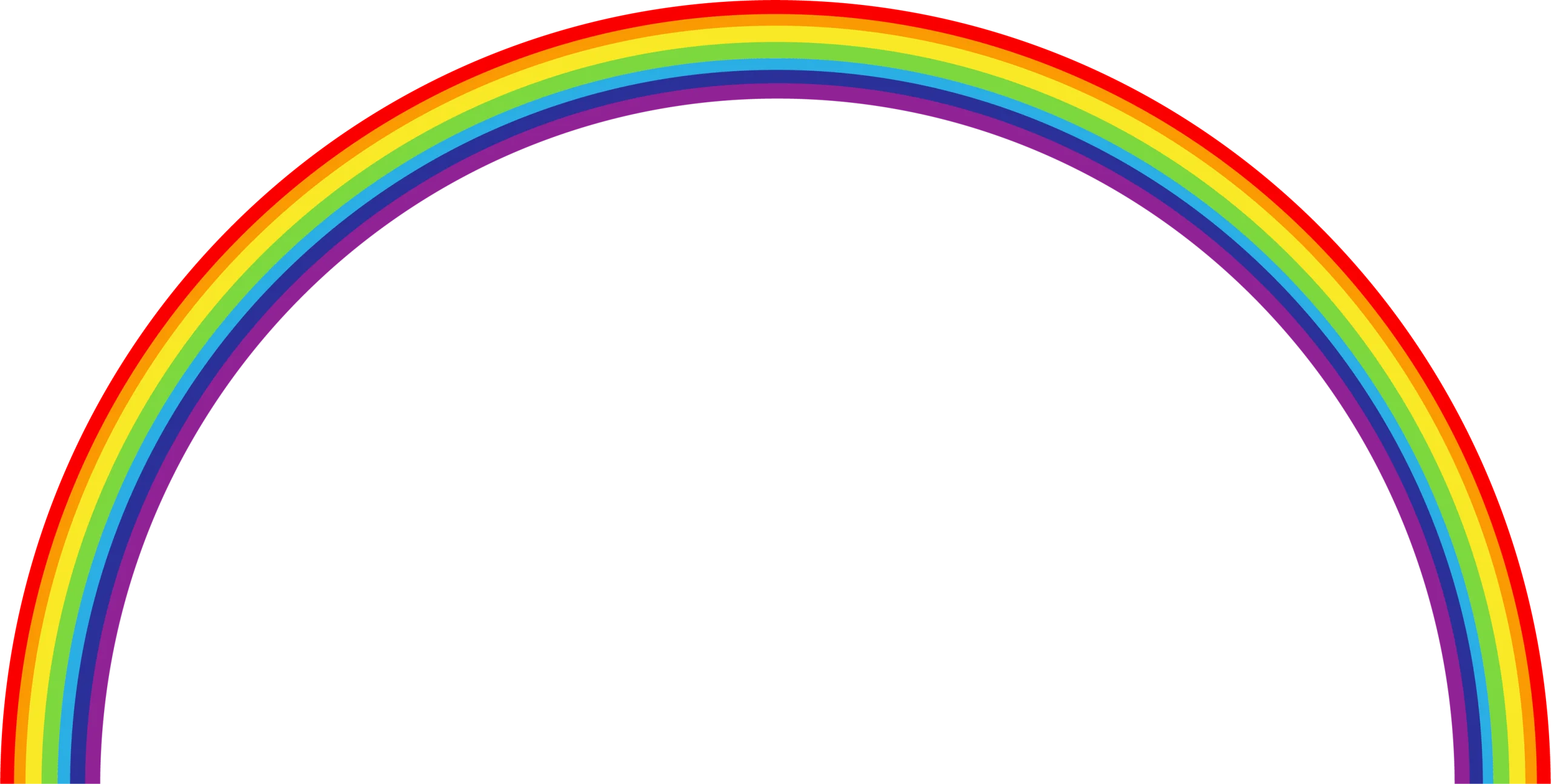 Elegant Curved Rainbow Clipart: A Spectrum of Colorful Artistic Expression
