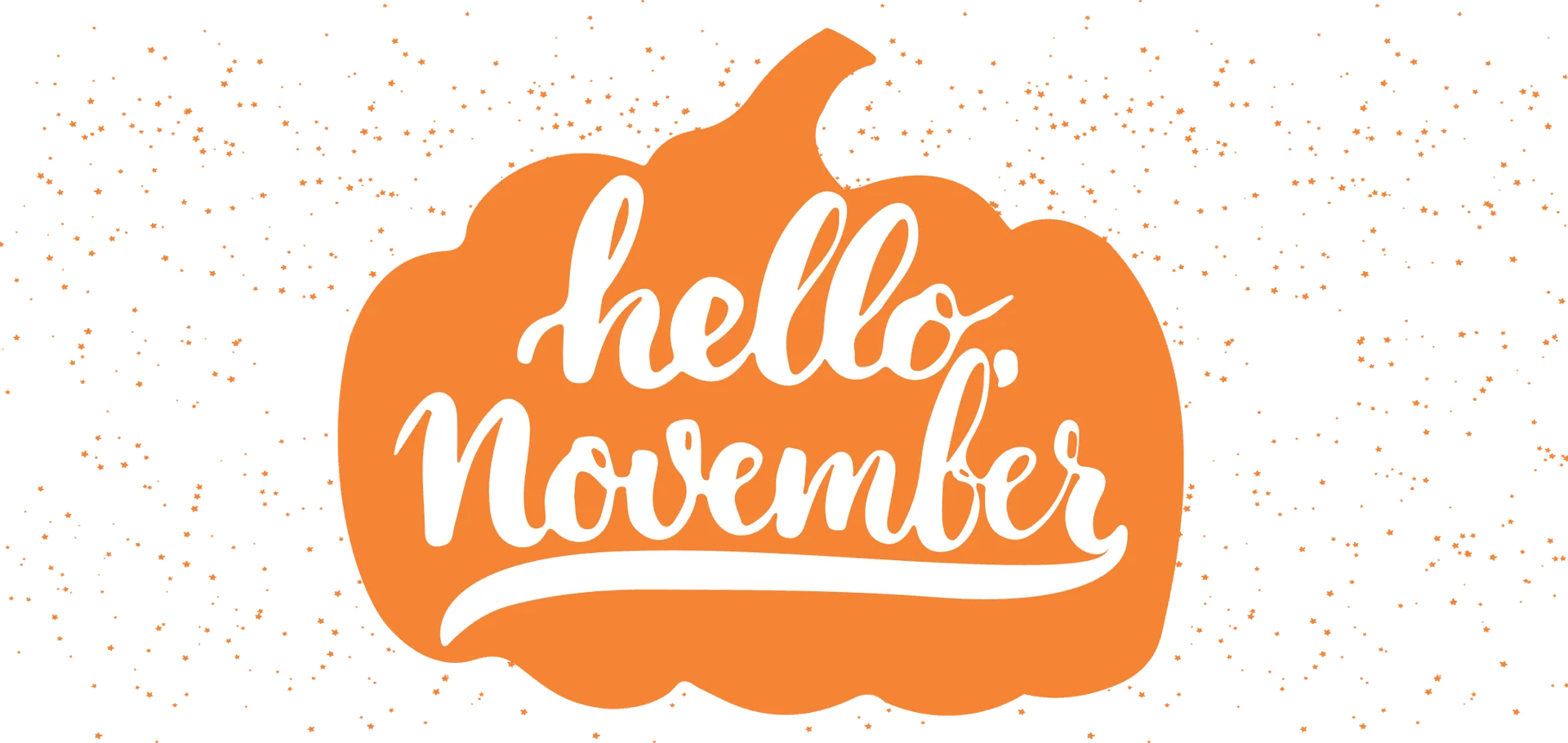 Charming Hello November Pumpkin-Shaped Seasonal Clipart Design