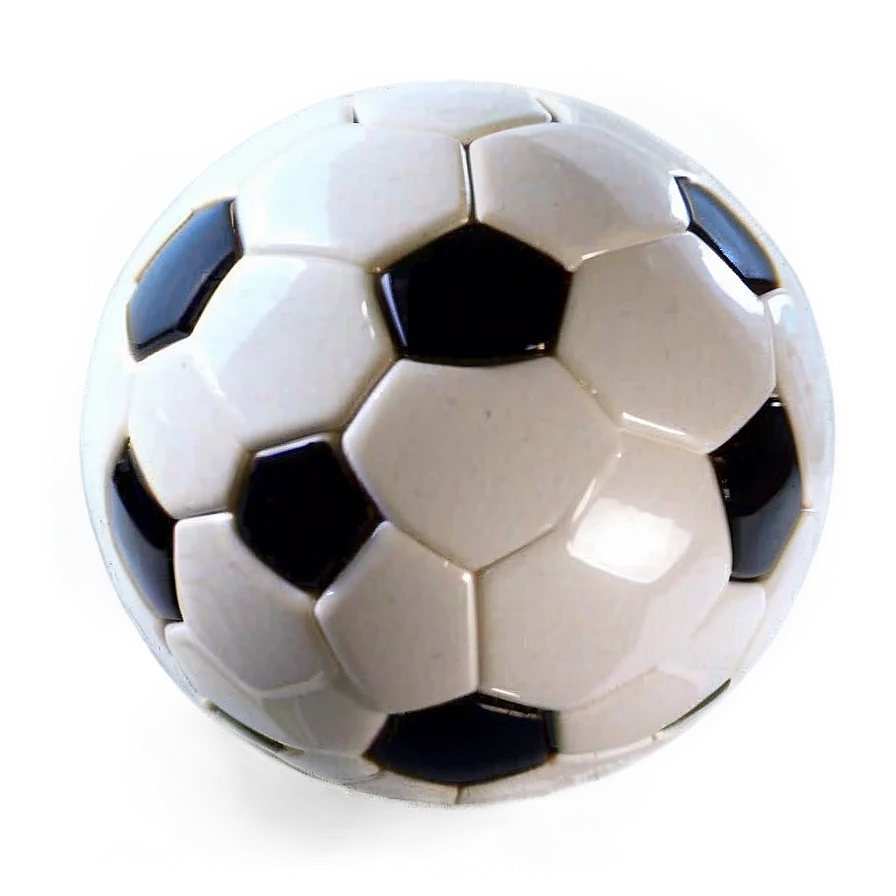 Classic Soccer Ball Clipart with Iconic Black and White Geometric Panels