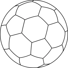 Classic Soccer Ball Outline Clipart: Minimalist Sports Graphic Design Element