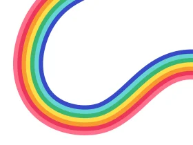 Elegant Curved Rainbow Arch Clipart Design with Smooth Color Transition