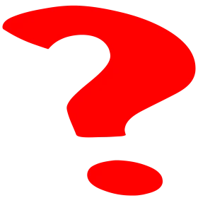 Bright Scarlet Question Mark Clipart - Symbolic Graphic Design Element