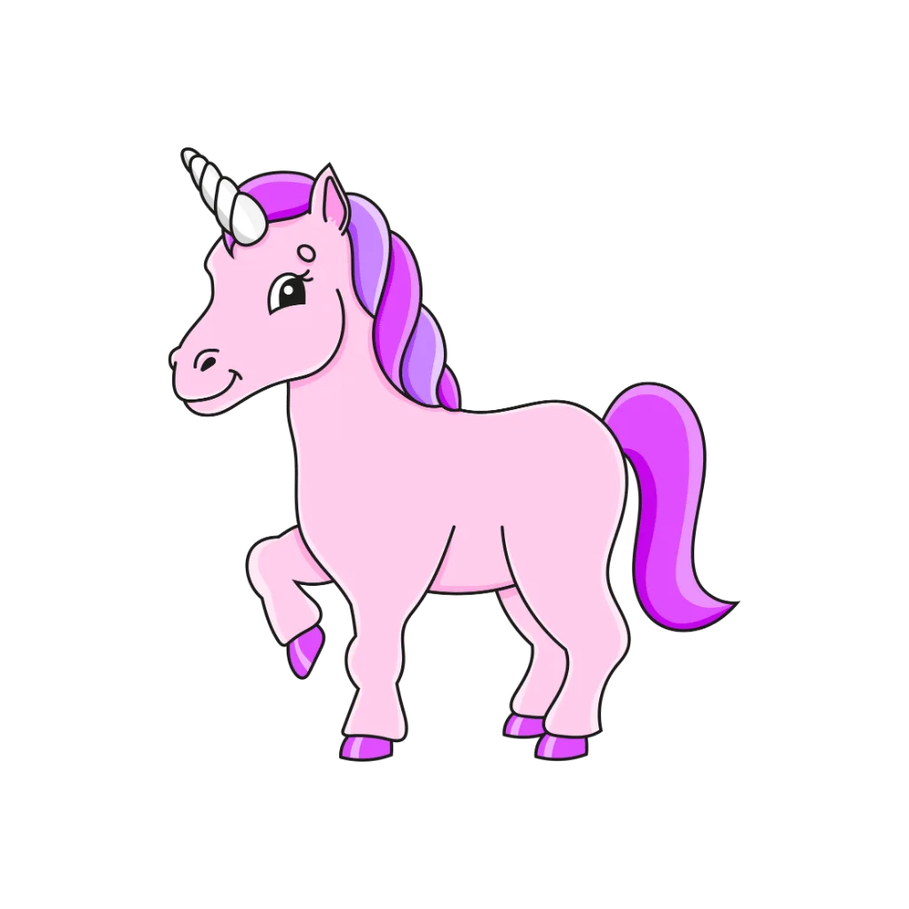 Enchanting Pastel Pink Unicorn Magical Creature Clipart Illustration