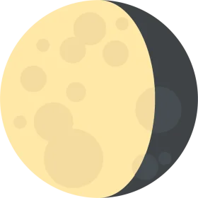 Celestial Lunar Phases Clipart: Soft Yellow and Dark Shadowed Moon Design
