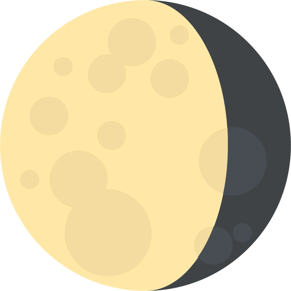 Celestial Lunar Phases Clipart: Soft Yellow and Dark Shadowed Moon Design