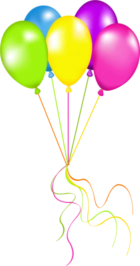 Cheerful Festive Celebration Balloons Clipart Design for Party Decorations