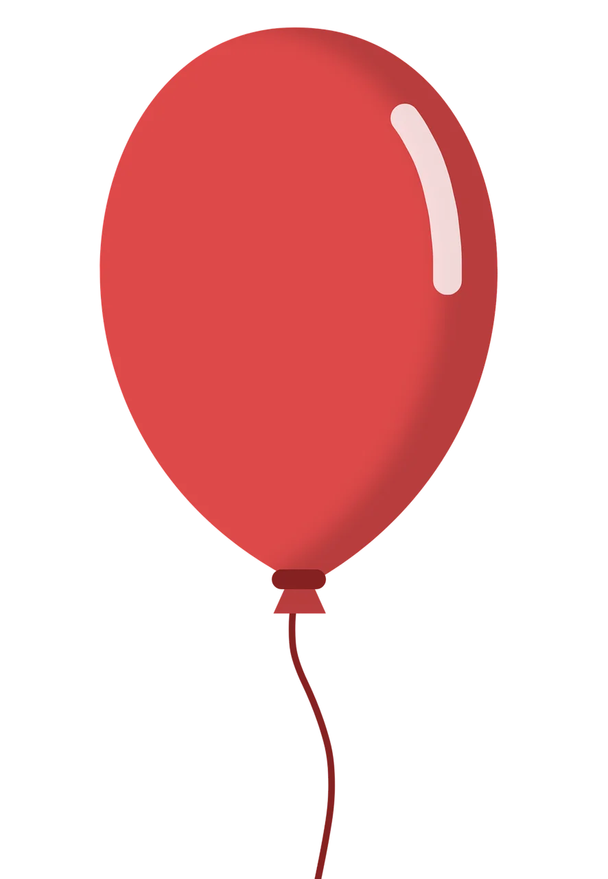 Cheerful Red Balloon Clipart: A Playful Illustration of Joy and Celebration