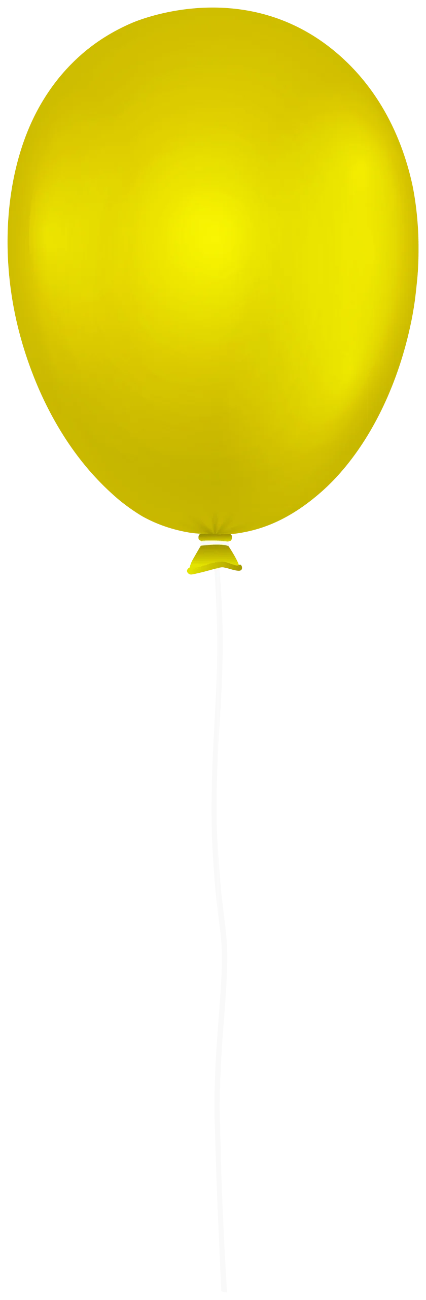 Cheerful Sunny Yellow Single Balloon Clipart Design for Festive Celebrations