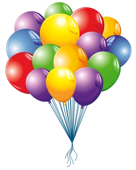 Colorful Festive Balloon Cluster Clipart - Joyful Party Celebration Design