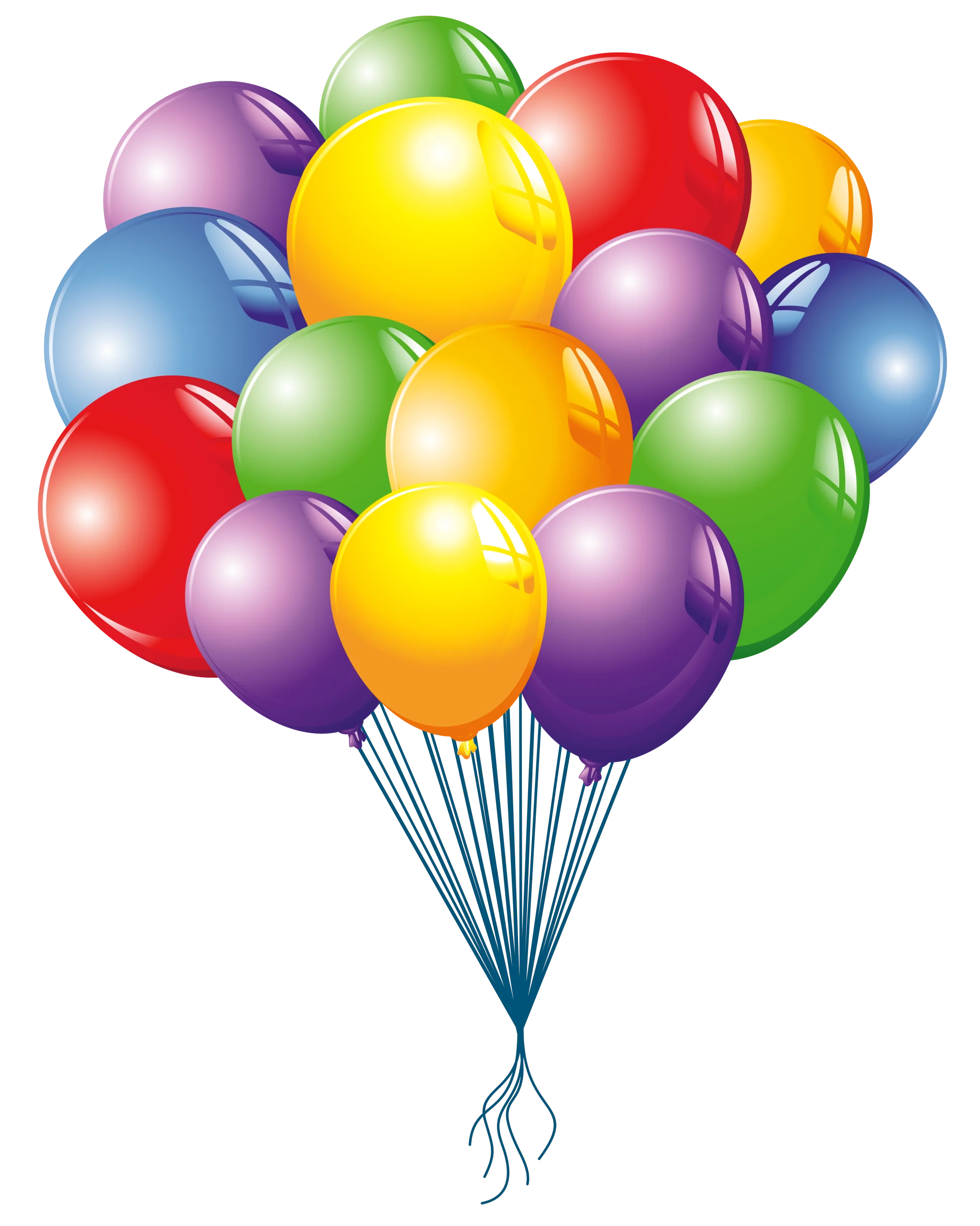 Colorful Festive Balloon Cluster Clipart - Joyful Party Celebration Design