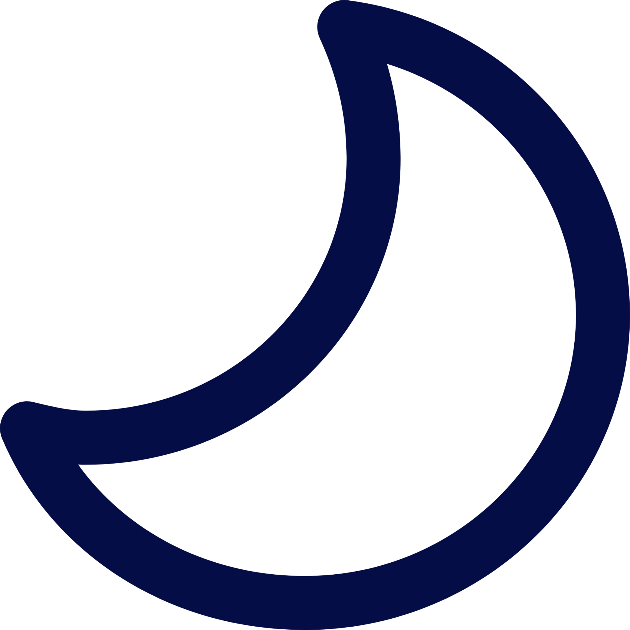 Elegant Midnight Blue Crescent Moon Simple Minimalist Clipart Design