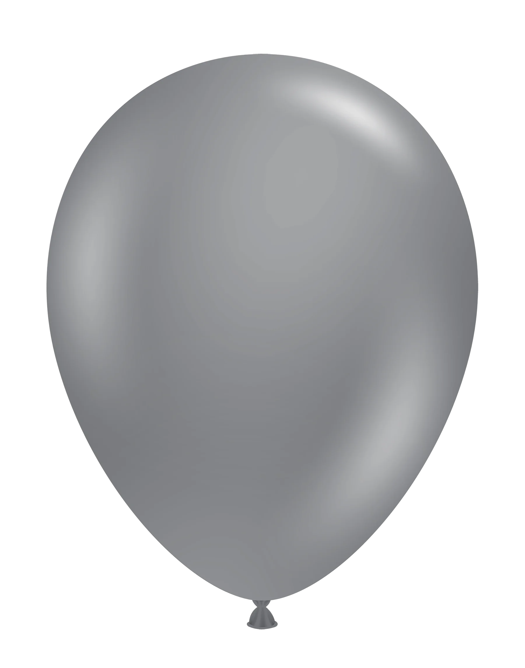 Elegant Silver Gray Matte Balloon Clipart for Digital Design Projects