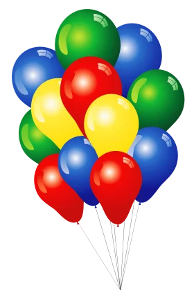 Festive Party Celebration Colorful Balloon Clipart Design Collection