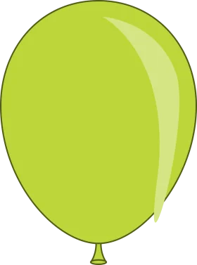 Lime Green Simple Classic Balloon Clipart Vector Illustration Design