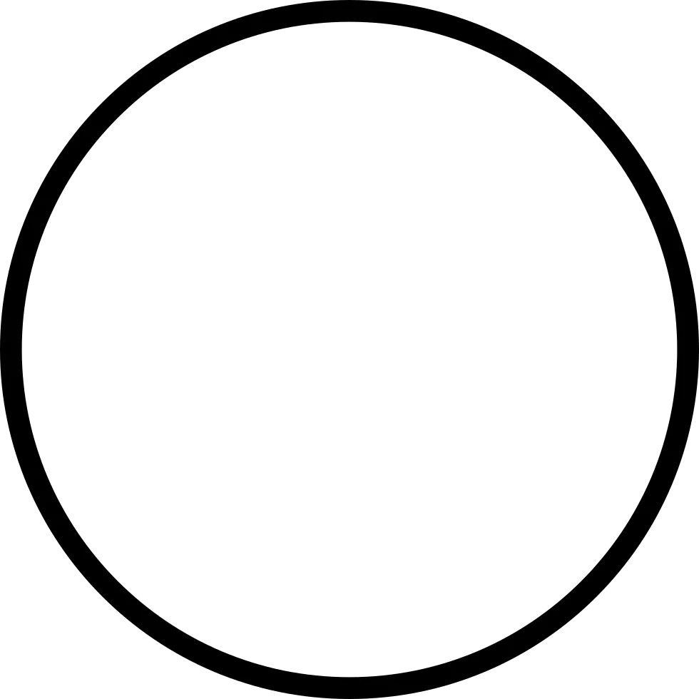 Minimalist Black and White Circular Moon Clipart Illustration Design