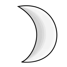 Minimalist Crescent Moon Clipart: Elegant Monochrome Lunar Design Element