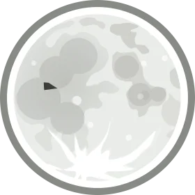Minimalist Grayscale Lunar Surface Clipart with Soft Shadowy Craters