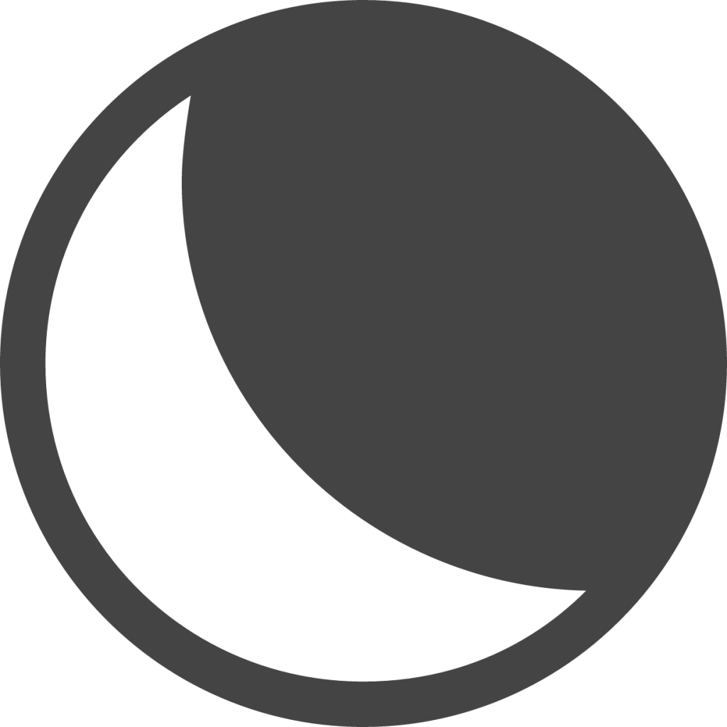 Minimalist Lunar Eclipse Silhouette Clipart Design with Soft Gradient Shades