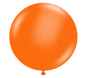 Perfectly Round Orange Balloon Clipart Illustration for Party Decor
