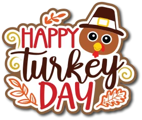 Adorable Happy Turkey Day Thanksgiving Festive Season Clipart Design
