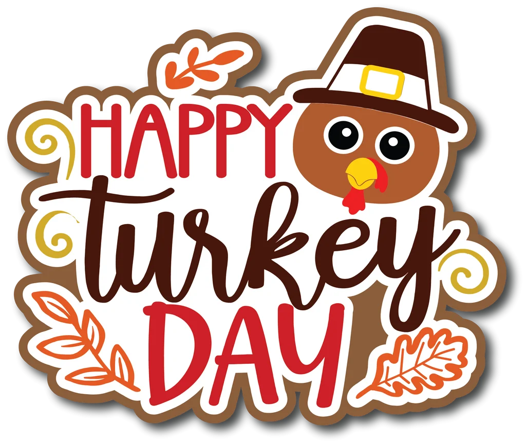 Adorable Happy Turkey Day Thanksgiving Festive Season Clipart Design