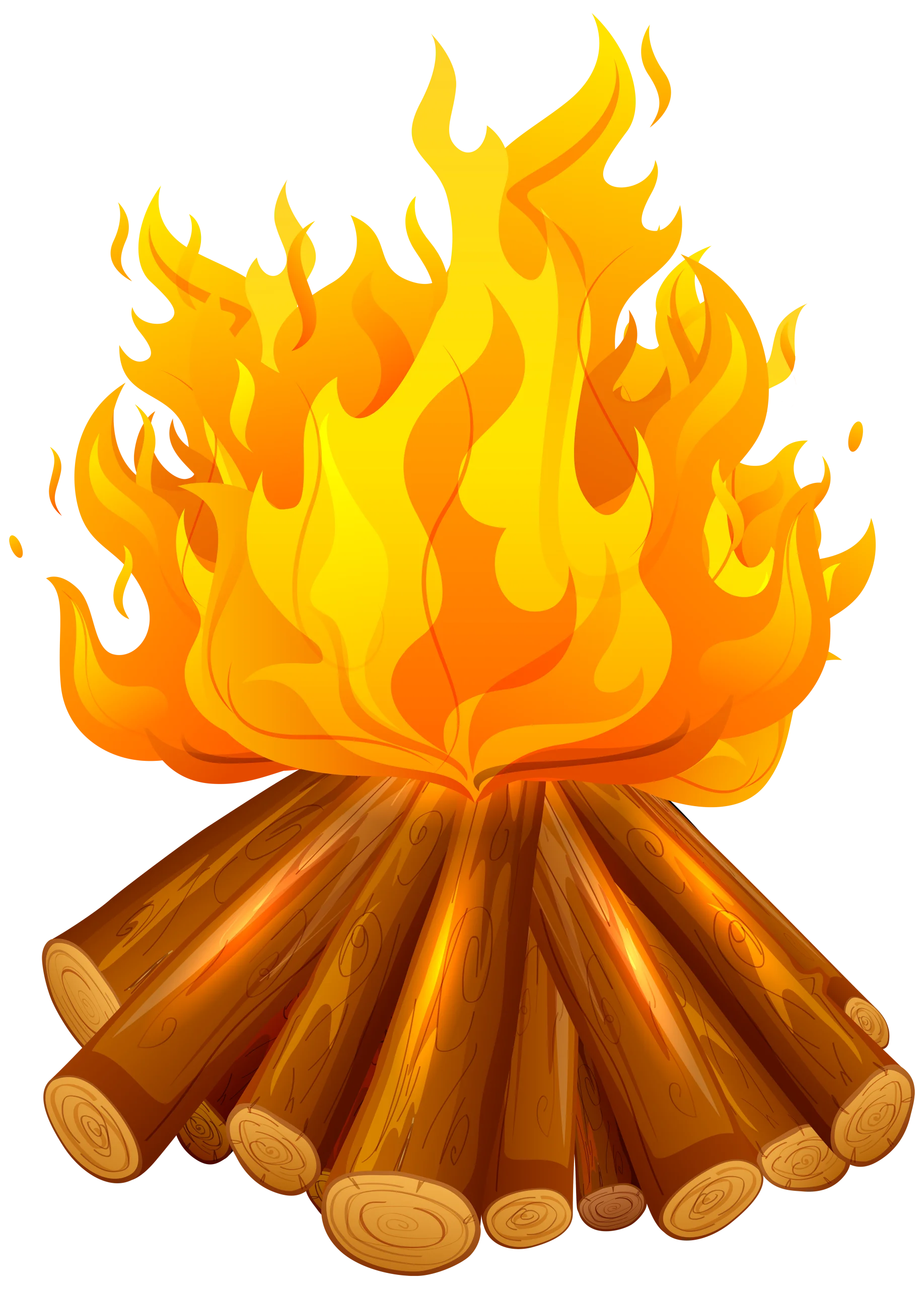 Blazing Campfire Clipart: Warmth and Wilderness Captured in Illustration