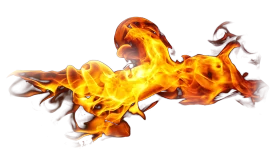 Dynamic Flame Phoenix Rising: Artistic Fire Clipart Design with Flowing Elemental Curves