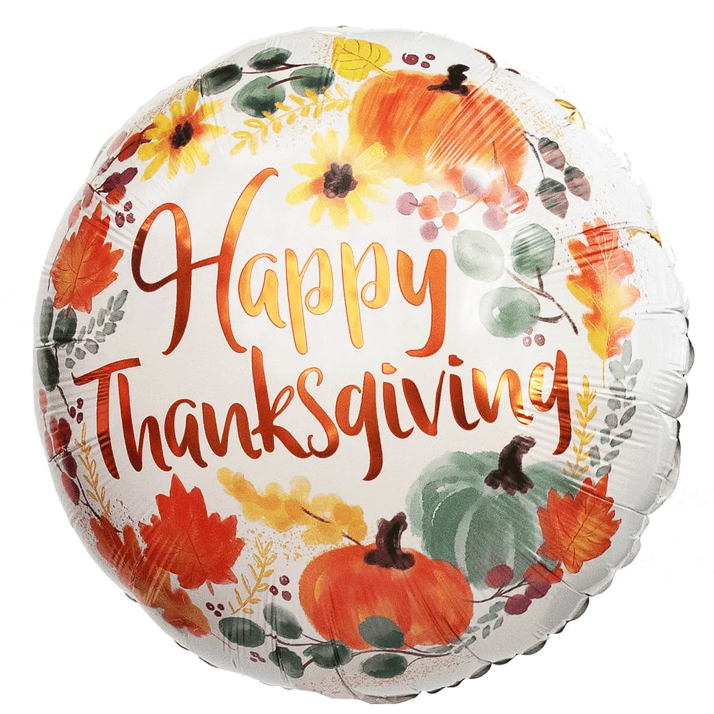 Festive Autumn Harvest Thanksgiving Celebration Balloon Clipart Design