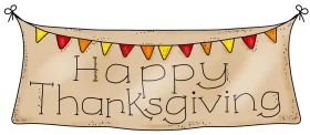 Rustic Handcrafted Happy Thanksgiving Greeting Banner Clipart Design