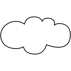 Simple Minimalist Cloud Outline Clipart Design for Digital Projects