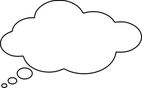 Smooth Edged Thought Bubble Clipart Design for Creative Expression