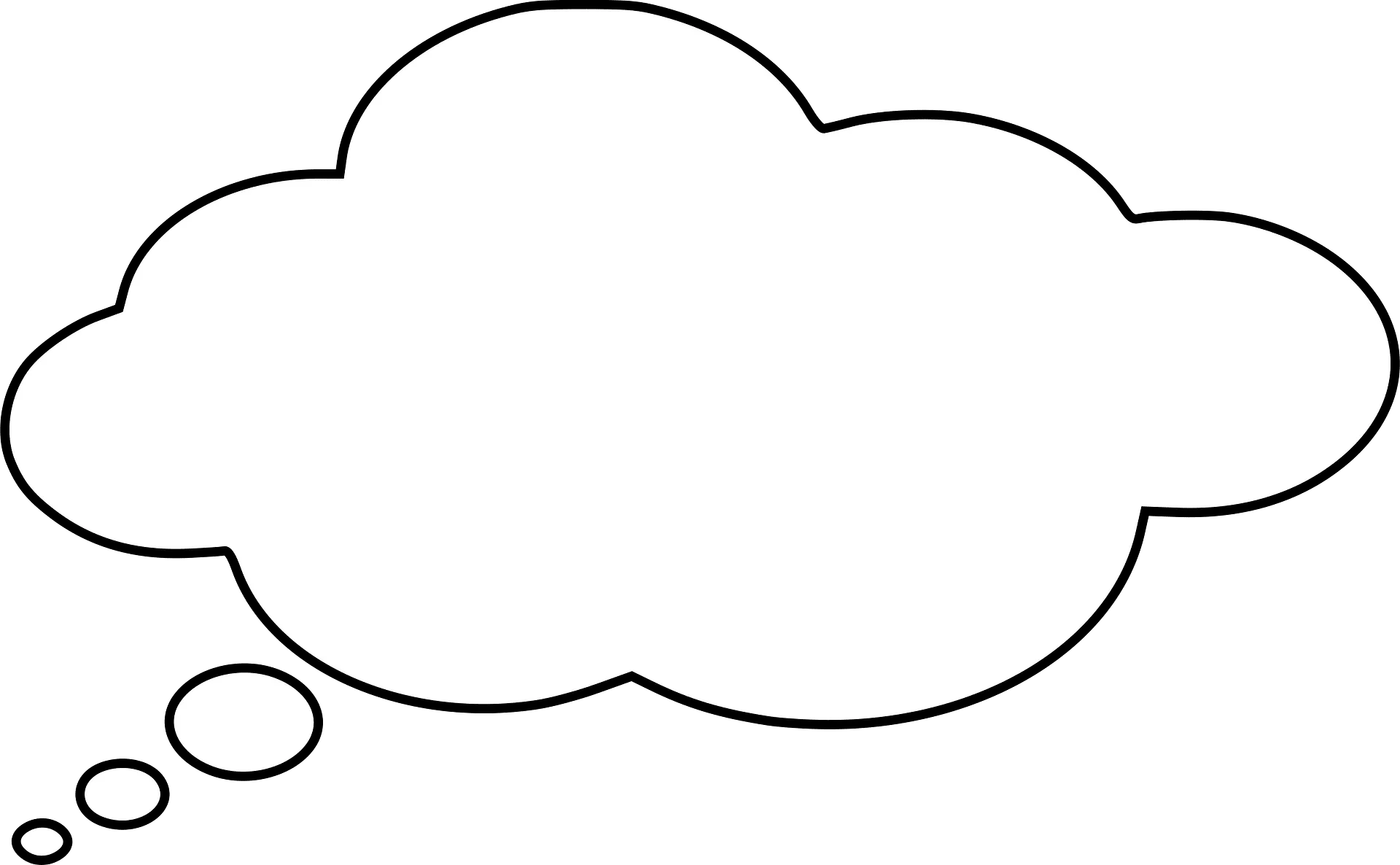 Smooth Edged Thought Bubble Clipart Design for Creative Expression