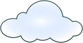 Soft Blue Gradient Cloud Clipart Illustration for Digital Design Projects