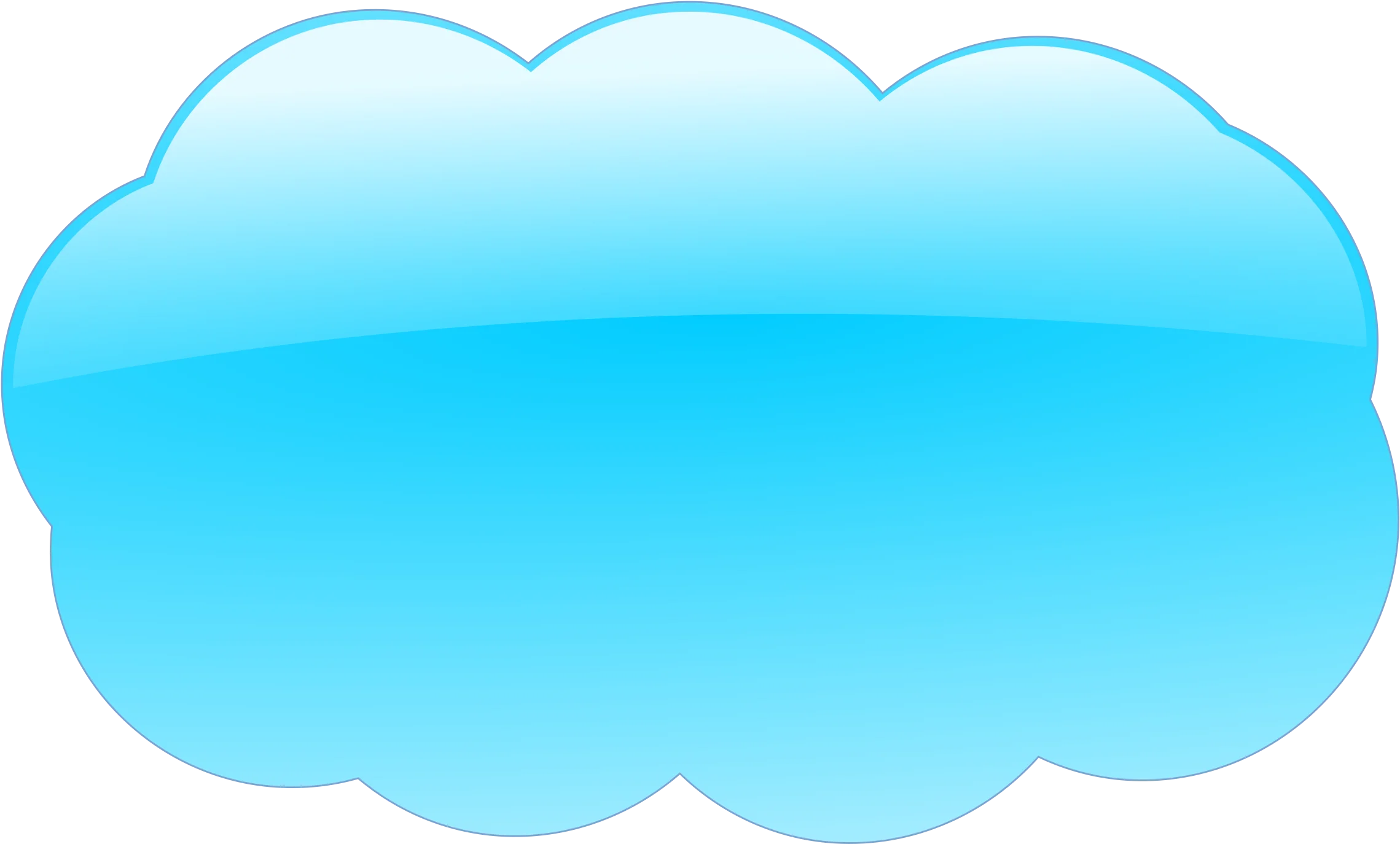 Soft Blue Sky Cloud Clipart Design Element for Digital Graphics