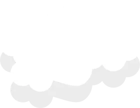 Soft Ethereal Cloud Clipart with Gentle Curving Silhouettes and Dreamy Shapes