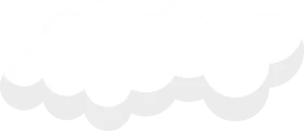 Soft Fluffy Cloud Clipart Design with Gentle Curved Silhouette and Pastel Tones