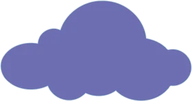 Soft Lavender Cloud Clipart Design - Simple Stylized Vector Illustration