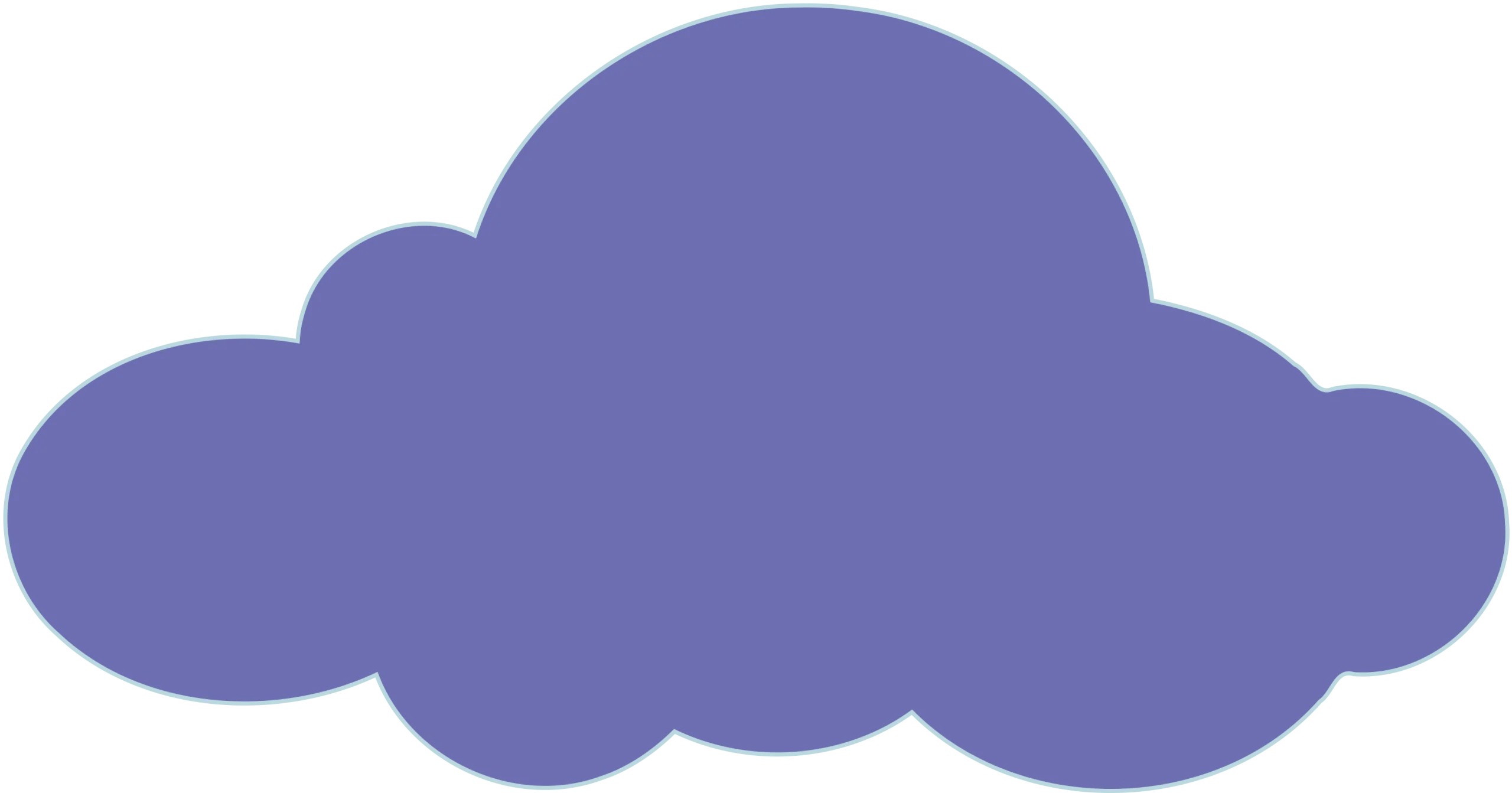 Soft Lavender Cloud Clipart Design - Simple Stylized Vector Illustration