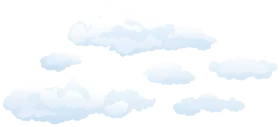 Soft Pastel Blue Cloud Clipart Collection - Gentle Sky Elements