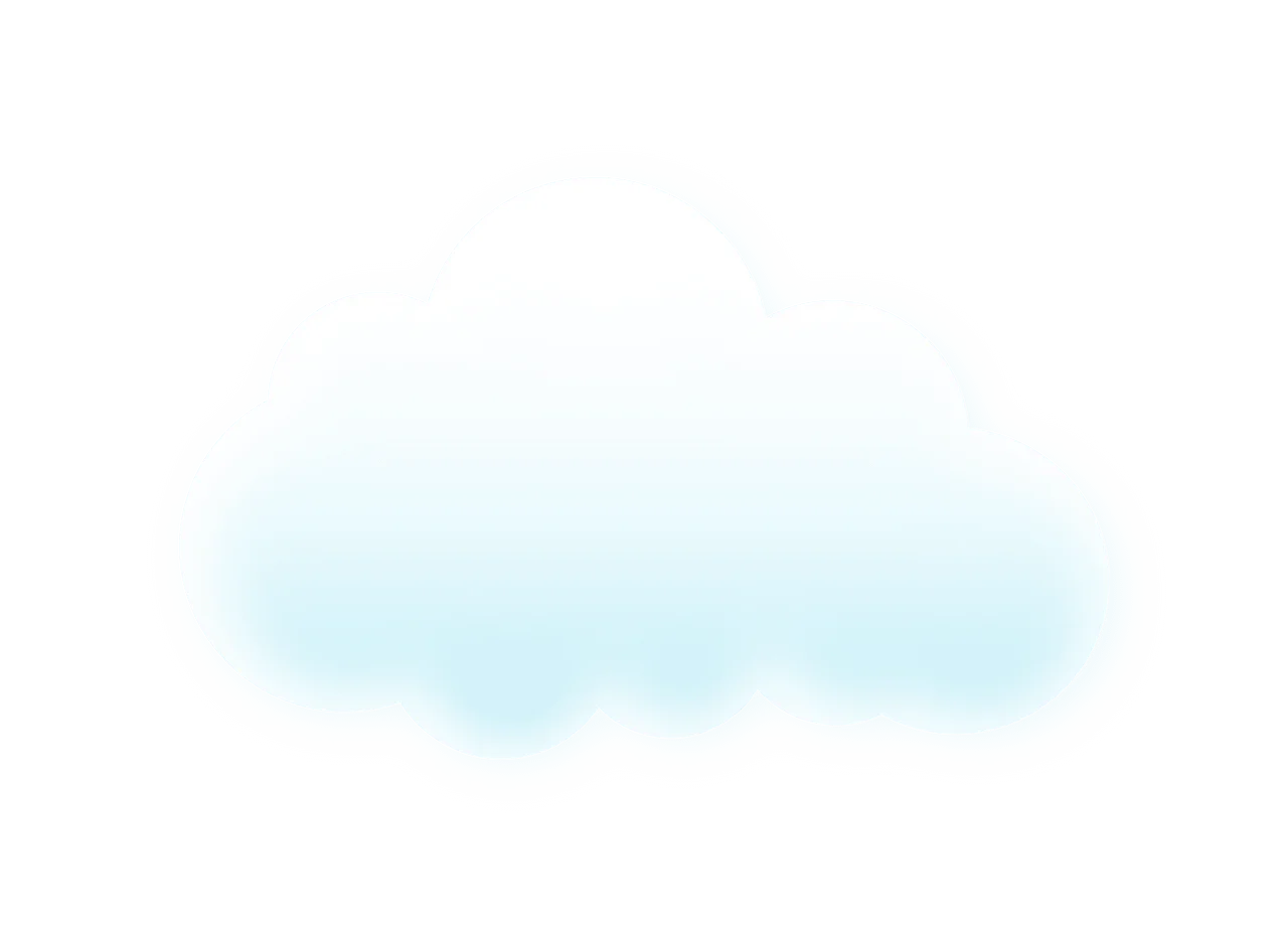 Soft Pastel Blue Sky Gentle Cloud Clipart Illustration Design